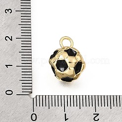 Brass Black Enamel Pendants&nbsp;KK-Z163-02G-B