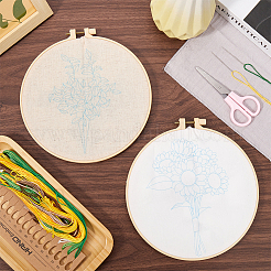 2 Sets 2 Styles DIY Embroidery Kits&nbsp;DIY-GF0009-97A