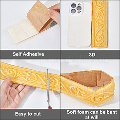 2Pcs 3D Flower Pattern XPE Skirting Board&nbsp;DIY-CP0001-38B