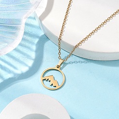 201 Stainless Steel Pendnat Necklaces&nbsp;NJEW-JN04764-05