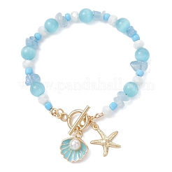 304 Stainless Steel & Alloy Enamel Charm Bracelets&nbsp;BJEW-TA00707