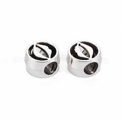 Tibetan Style Alloy European Beads Rhinestone Settings&nbsp;TIBEB-N007-031