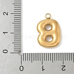 304 Stainless Steel Initial Pendants&nbsp;STAS-S186-12B-G