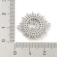 Rack Plating Brass Micro Pave Cubic Zirconia Connector Charms&nbsp;LS-ZIRC-P111-06P