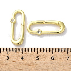 Rack Plated Brass Micro Pave Cubic Zirconia Clasps&nbsp;X-KK-Z039-07B