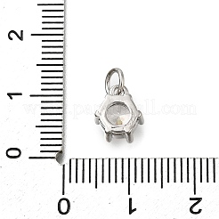 Brass Pave Cubic Zirconia Pendants&nbsp;KK-V002-23P-01