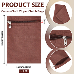 Canvas Cloth Zipper Bags&nbsp;ABAG-WH0077-09A-04
