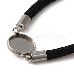 Milan Cord & 304 Stainless Steel Bracelets Making&nbsp;LS-MAK-H004-02E-P01
