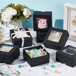 Square Kraft Paper Storage Gift Boxes&nbsp;CON-WH0095-100B-02