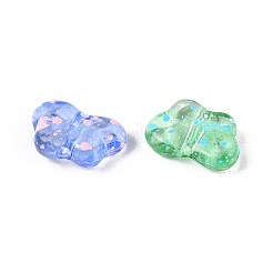 Spray Painted Transparent Acrylic Beads&nbsp;OACR-N149-01