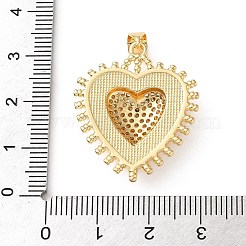 Brass Micro Pave Clear Cubic Zirconia Pendants&nbsp;CU-CBA03AF-10D-G