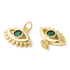 Rack Plating Brass Micro Pave Cubic Zirconia Pendants&nbsp;KK-R143-11G