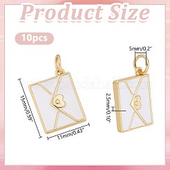 10Pcs Brass Enamel Pendants&nbsp;KK-AR0004-69