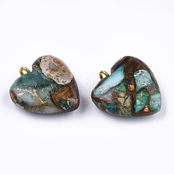 Assembled Bronzite and Imperial Jasper Pendants&nbsp;G-T111-04J