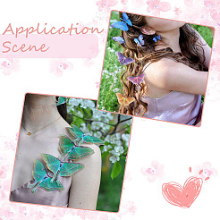 20Pcs 5 Colors Cloth Simulation Gauze Butterfly Ornament Accessories&nbsp;DIY-SP0005-69