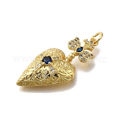 Brass Rhinestone Pendants&nbsp;KK-V002-07G