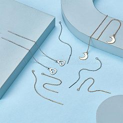 20 Pairs 2 Colors 304 Stainless Steel Earring Findings&nbsp;STAS-SC0004-17