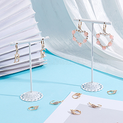 10Pcs Brass Cubic Zirconia Leverback Earring Findings&nbsp;KK-BBC0024-27