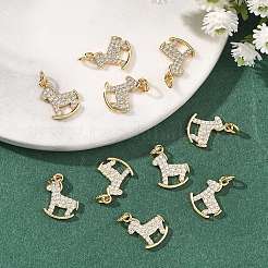 SHEGRACE Brass Clear Cubic Zirconia Charms&nbsp;XGRQ3P271-569G