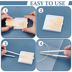 1Pc Plastic with Iron Tweezers&nbsp;TOOL-WH0155-238B