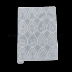 Easter Teardrop with Rabbit/Carrot/Cross Pendant DIY Silhouette Silicone Molds&nbsp;LS-SIMO-C011-04