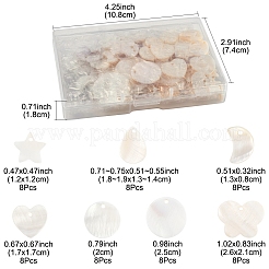 56Pcs 7 Styles Freshwater Shell Pendants&nbsp;SHEL-FS0001-07