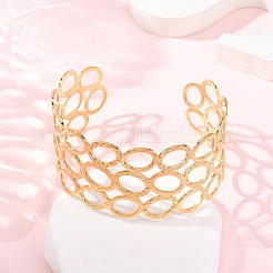 304 Stainless Steel Cuff Bangles for Women&nbsp;BJEW-G749-08G
