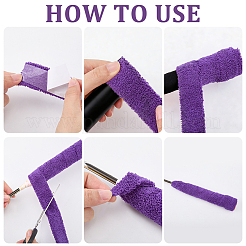 5M Long-haired Super-fine Fibers Badminton Tennis Racket Grip Tape&nbsp;DIY-CN0004-01A