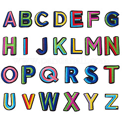 26Pcs Letter A~Z Two Tone Computerized Embroidery Cloth Iron on/Sew on Patches&nbsp;PATC-TA0001-47