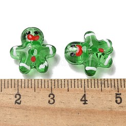 Christmas Transparent Glass Beads Strands&nbsp;LAMP-M021-02F