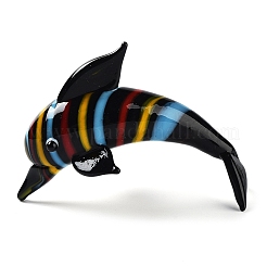 3D Dolphin Handmade Lampwork Display Decoration&nbsp;DJEW-C012-06