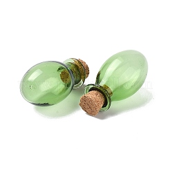 Oval Glass Cork Bottles Ornament&nbsp;X1-AJEW-O032-03F