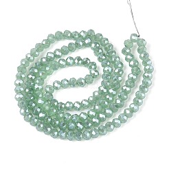 Electroplate Imitation Jade Glass Beads Strands&nbsp;EGLA-J025-F08