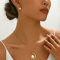 Elegant 201 Stainless Steel Shell Jewelry Set for Daily Wear&nbsp;XK7851