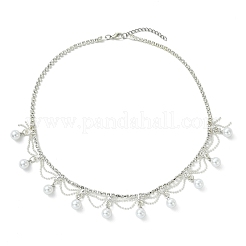 Brass Crystal Rhinestone Tennis Necklaces&nbsp;NJEW-JN06128