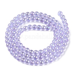 Electroplate Transparent Glass Beads Strands&nbsp;GLAA-T032-T4mm-AB01