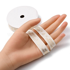 Flat Christmas Theme Polyester Grosgrain Ribbon&nbsp;OCOR-YWC0001-01A-01
