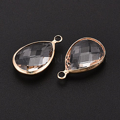 Brass Glass Pendants&nbsp;GLAA-T027-06