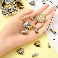 50Pcs 5 Styles Apetalous Alloy Bead Cone&nbsp;FIND-YW0006-39