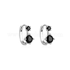 Brass Cubic Zirconia Hoop Earrings&nbsp;FS-WG07C05-02