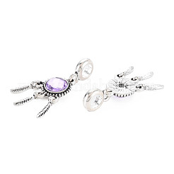 Rack Plating Alloy European Dangle Charms&nbsp;MPDL-N039-114