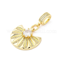 Brass Micro Pave Cubic Zirconia Pendants&nbsp;KK-S510-06G