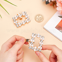 2Pcs Alloy Rhinestone Shoe Decorations&nbsp;FIND-CP0002-33B