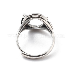 Adjustable 925 Sterling Silver Ring Components&nbsp;STER-C011-07AS