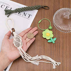 3Pcs 3 Style Cotton Braided Pendant Decorations&nbsp;HJEW-CA0001-40