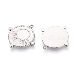 304 Stainless Steel Pendant Cabochon Settings&nbsp;LS-STAS-T065-93P
