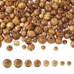 200Pcs 4 Styles Natural Unfinished Wood Beads&nbsp;WOOD-YS0001-04
