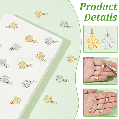 40Pcs 2 Colors Brass Charms&nbsp;KK-BC0014-04