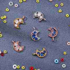 12pcs 6 Colors Brass Charms&nbsp;ZIRC-SZ0001-55