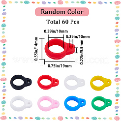 60Pcs Silicone Pendant&nbsp;SIL-GF0001-30